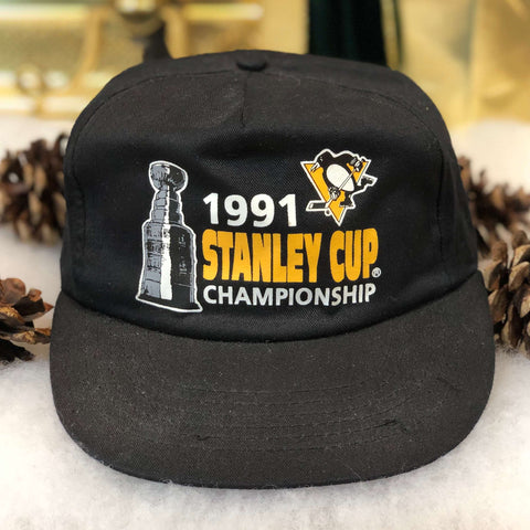 Vintage 1991 NHL Stanley Cup Championship Pittsburgh Penguins Universal Twill Snapback Hat