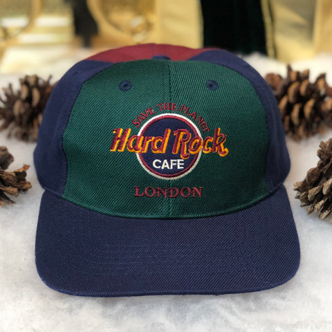 Vintage Hard Rock Cafe London Pinwheel Wool Snapback Hat