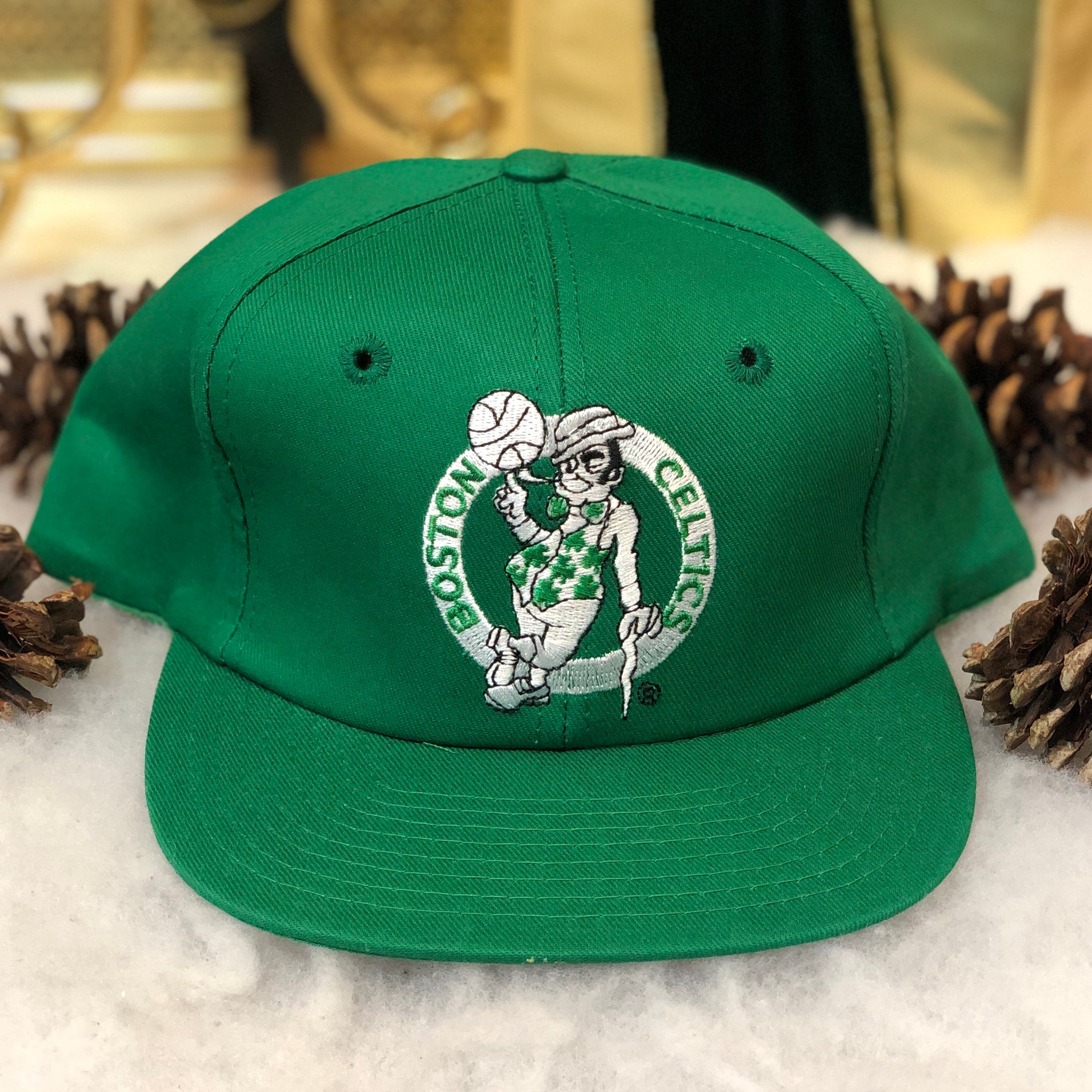 Vintage Deadstock NWOT NBA Boston Celtics Twins Enterprise Twill Snapback Hat