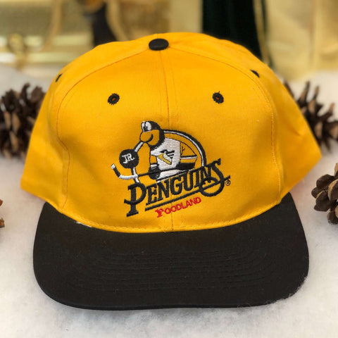 Vintage NHL Pittsburgh Penguins Iceburgh Foodland Twill Snapback Hat