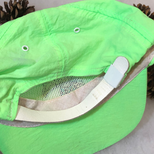 Vintage Disney Mickey Mouse Neon Green Nylon Strapback Hat
