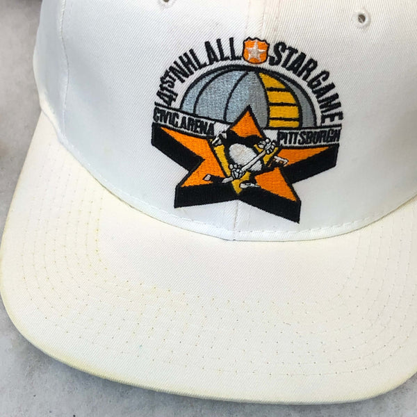 Vintage 1990 NHL All-Star Game Pittsburgh Penguins Starter Twill Snapback Hat