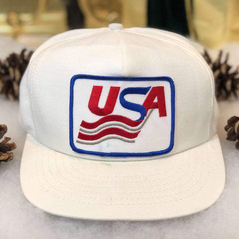 Vintage USA Olympic Hockey Twill Snapback Hat