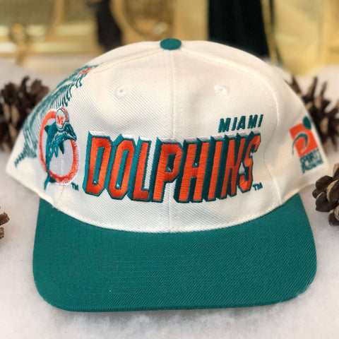 Vintage Deadstock NWOT NFL Miami Dolphins Sports Specialties Shadow Wool Snapback Hat
