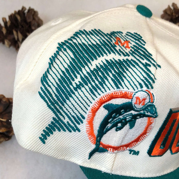 Vintage Deadstock NWOT NFL Miami Dolphins Sports Specialties Shadow Wool Snapback Hat