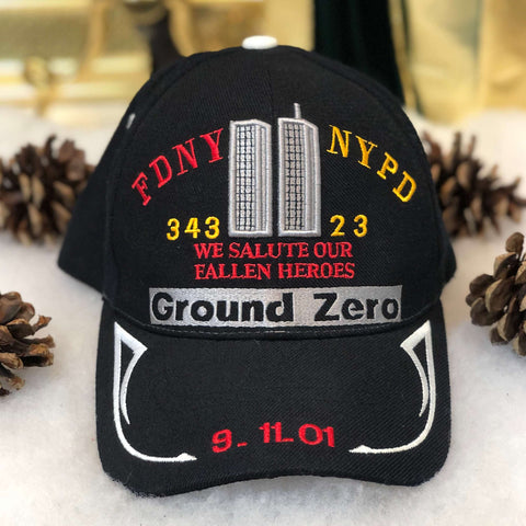 2001 FDNY NYPD 9/11 Ground Zero "We Salute Our Fallen Heroes" Wool Strapback Hat