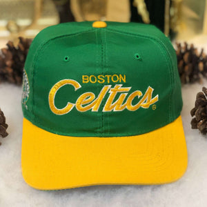 Vintage NBA Boston Celtics Bootleg Script Twill Snapback Hat