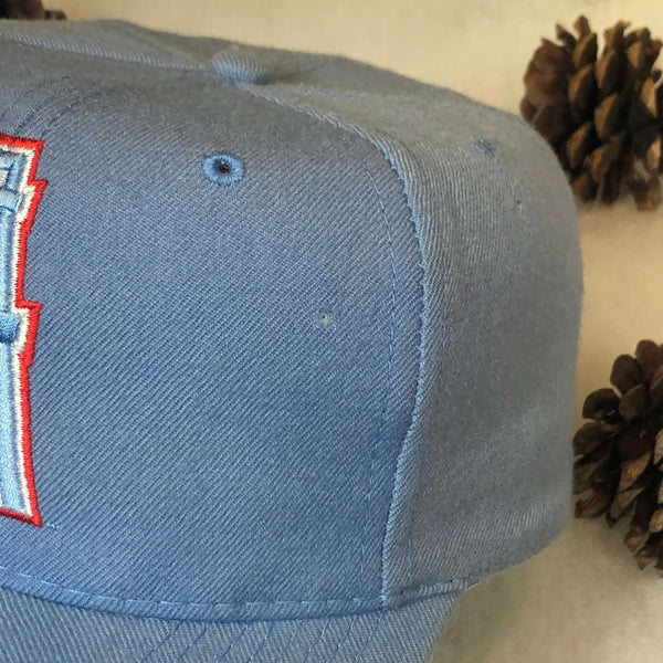 Vintage NFL Houston Oilers American Needle Blockhead Wool Snapback Hat