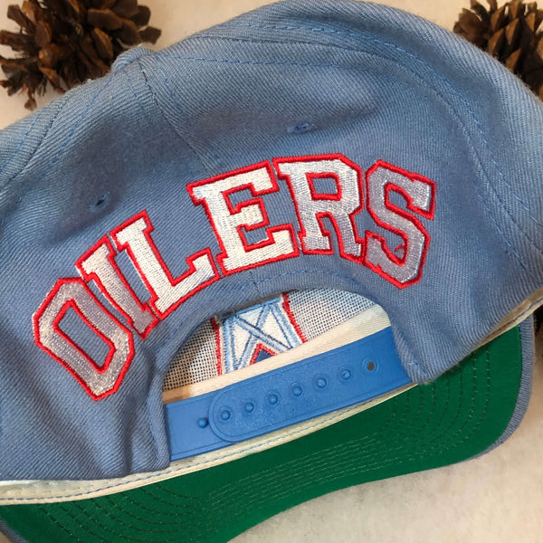 Vintage NFL Houston Oilers American Needle Blockhead Wool Snapback Hat