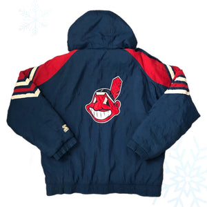Vintage MLB Cleveland Indians Starter Puffer Jacket (XL)