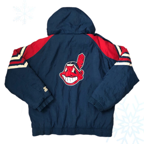 Vintage MLB Cleveland Indians Starter Puffer Jacket (XL)