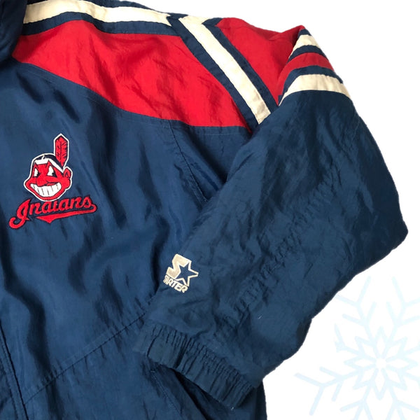 Vintage MLB Cleveland Indians Starter Puffer Jacket (XL)