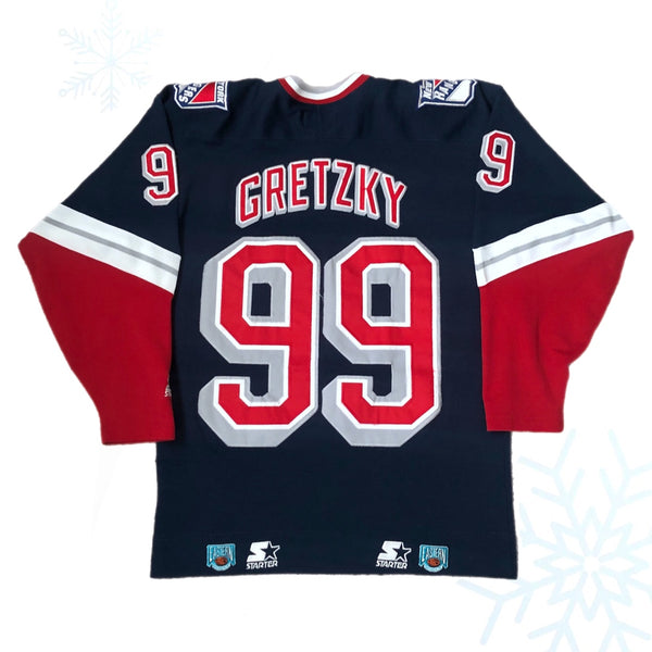 Vintage NHL New York Rangers Lady Liberty Wayne Gretzky Starter Jersey (M)