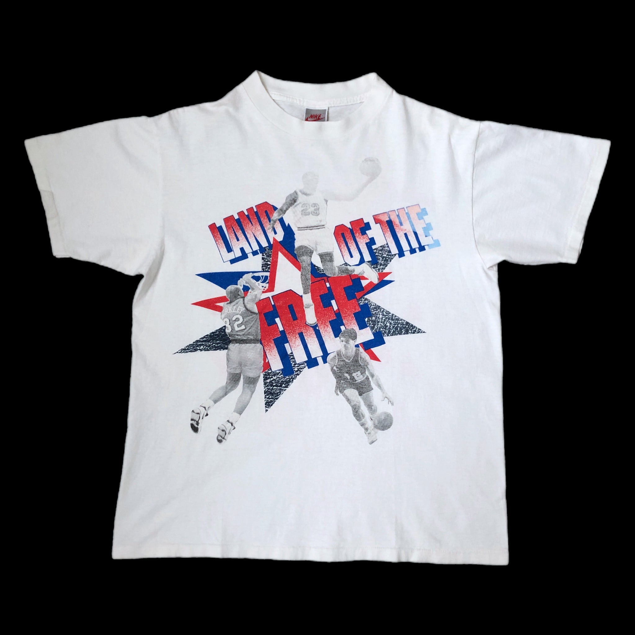 Vintage 1992 USA Basketball Dream Team "Land of the Free Home of the Brave" Nike T-Shirt (M)