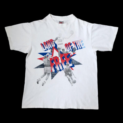 Vintage 1992 USA Basketball Dream Team "Land of the Free Home of the Brave" Nike T-Shirt (M)