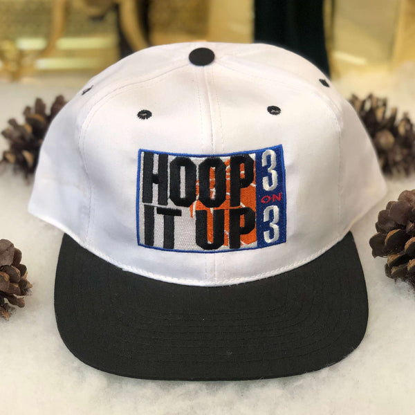 Vintage Deadstock NWOT Hoop It Up 3-on-3 NBC Sports Headmaster Twill Snapback Hat