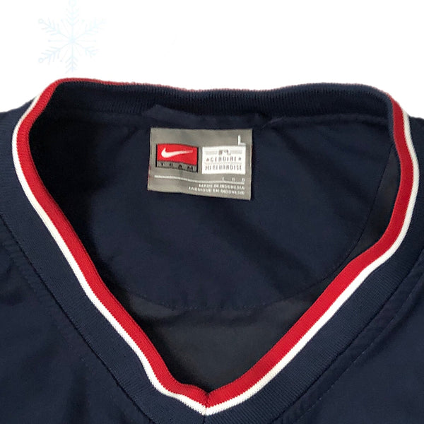 MLB Boston Red Sox Nike Vneck Windbreaker Pullover Jacket (L)