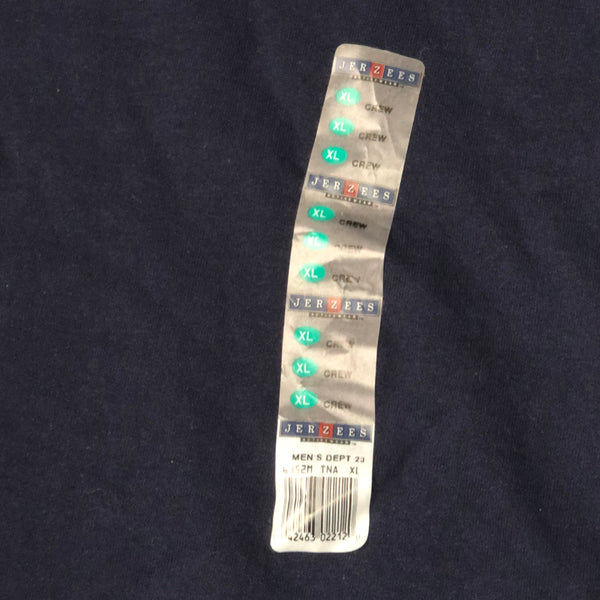 Vintage Deadstock NWOT Navy Blank JERZEES Crewneck Sweatshirt (XL)