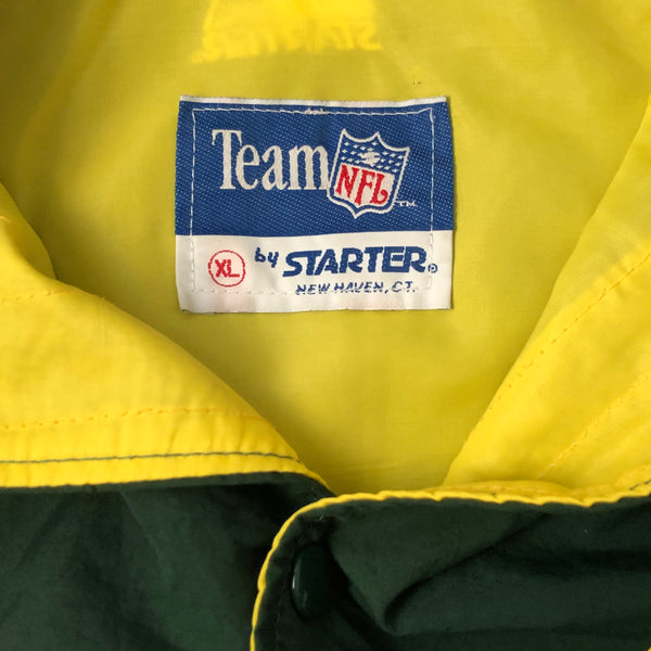 Vintage NFL Green Bay Packers Coca-Cola Starter Windbreaker Button-Up Jacket (XL)