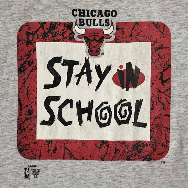 Vintage NBA Stay In School Chicago Bulls Salem Sportswear T-Shirt (L)