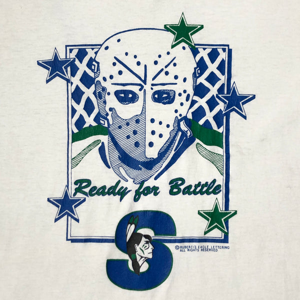 Vintage AHL Springfield Indians "Ready for Battle" T-Shirt (L)