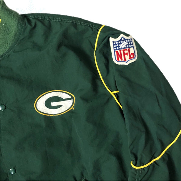 Vintage NFL Green Bay Packers Coca-Cola Starter Windbreaker Button-Up Jacket (XL)