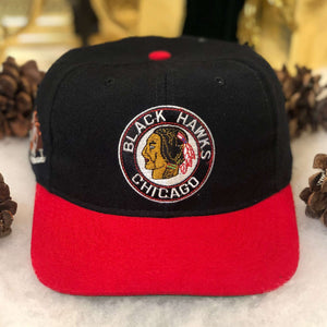 Vintage NHL Chicago Blackhawks American Needle Heritage Blockhead Wool Snapback Hat