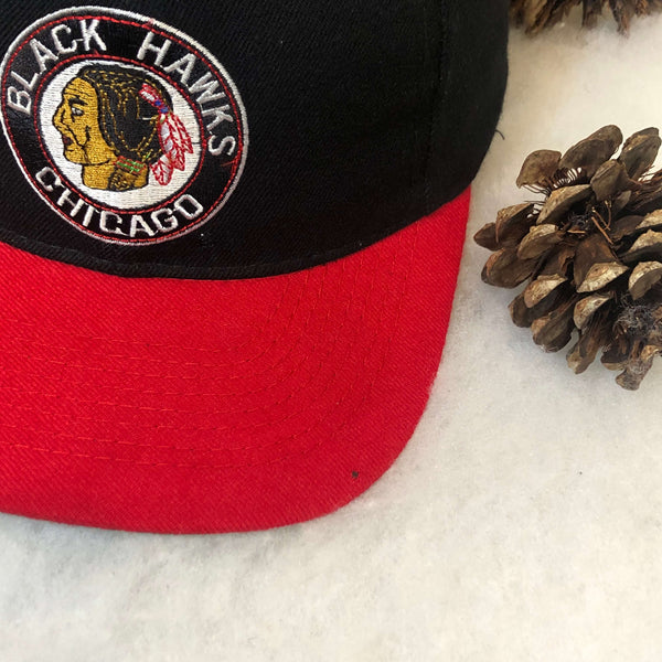 Vintage NHL Chicago Blackhawks American Needle Heritage Blockhead Wool Snapback Hat