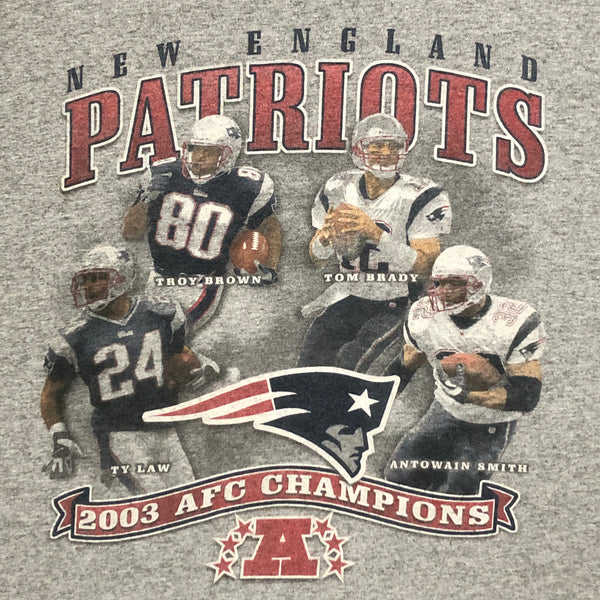 Vintage 2003 NFL New England Patriots AFC Champions T-Shirt (XXL)