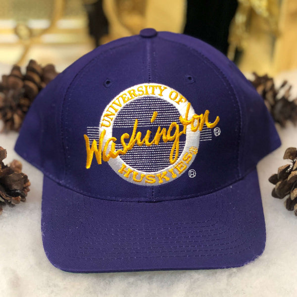 Vintage NCAA Washington Huskies The Game Circle Logo Twill Snapback Hat