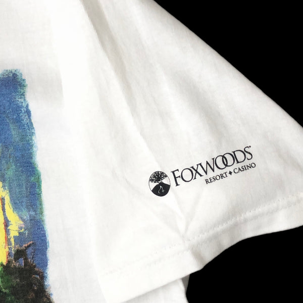 Vintage Foxwoods Resort & Casino Connecticut Painting Portrait T-Shirt (L)