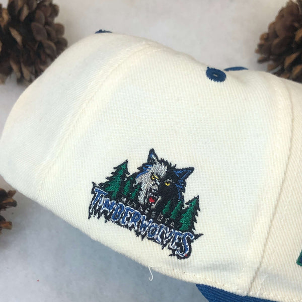 Vintage NBA Minnesota Timberwolves Sports Specialties Script Wool Snapback Hat