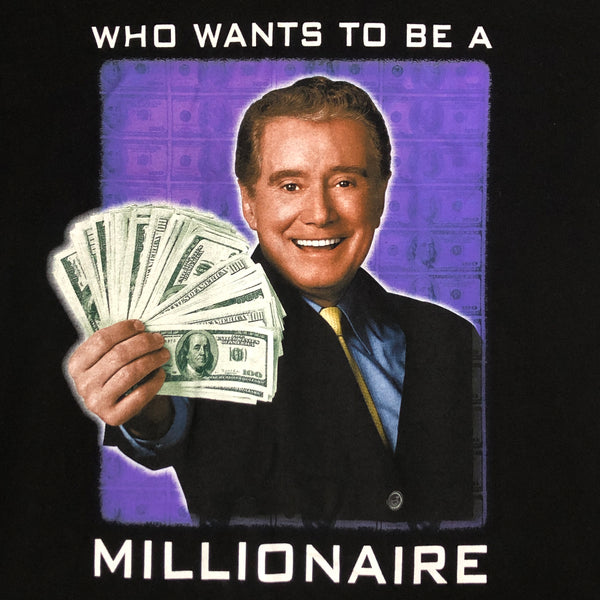 Vintage Who Wants To Be A Millionaire? ABC TV Game Show Regis Philbin T-Shirt (L)