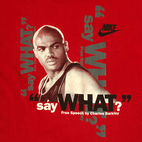 Vintage NBA Charles Barkley Nike "Say What? Free Speech" T-Shirt (L)