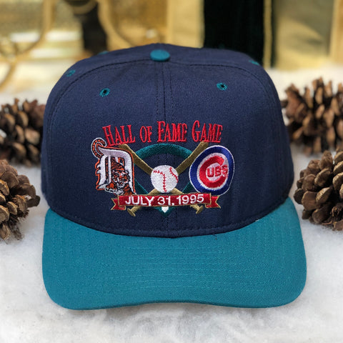 Vintage 1995 MLB Hall of Fame Game Detroit Tigers Chicago Cubs Cooperstown NY New Era Wool Snapback Hat