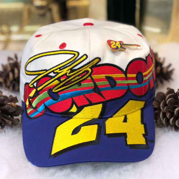 Vintage NASCAR Jeff Gordon DuPont Racing Big Font Twill Snapback Hat