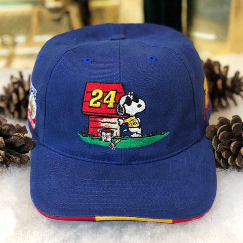 Vintage NASCAR Jeff Gordon Peanuts 50th Celebration Snoopy Strapback Hat