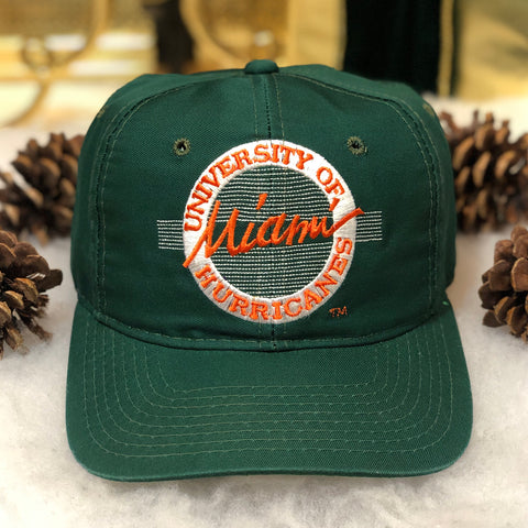 Vintage NCAA Miami Hurricanes The Game Circle Logo Twill Snapback Hat