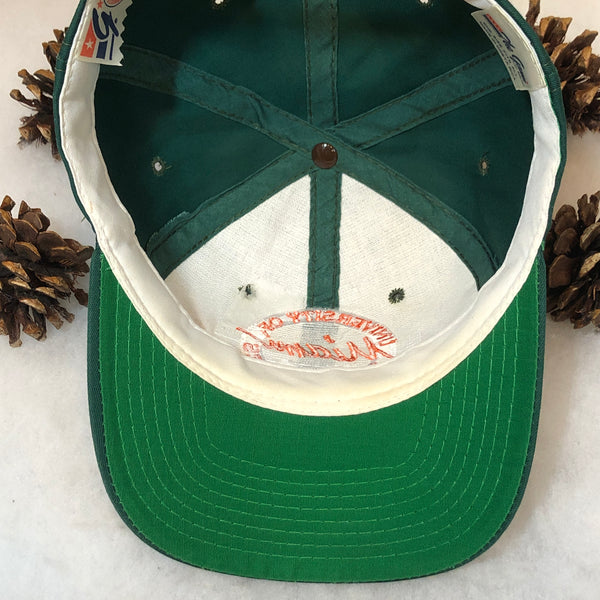 Vintage NCAA Miami Hurricanes The Game Circle Logo Twill Snapback Hat