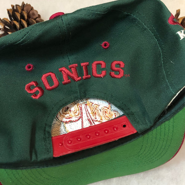 Vintage NBA Seattle Supersonics Logo 7 Twill Snapback Hat