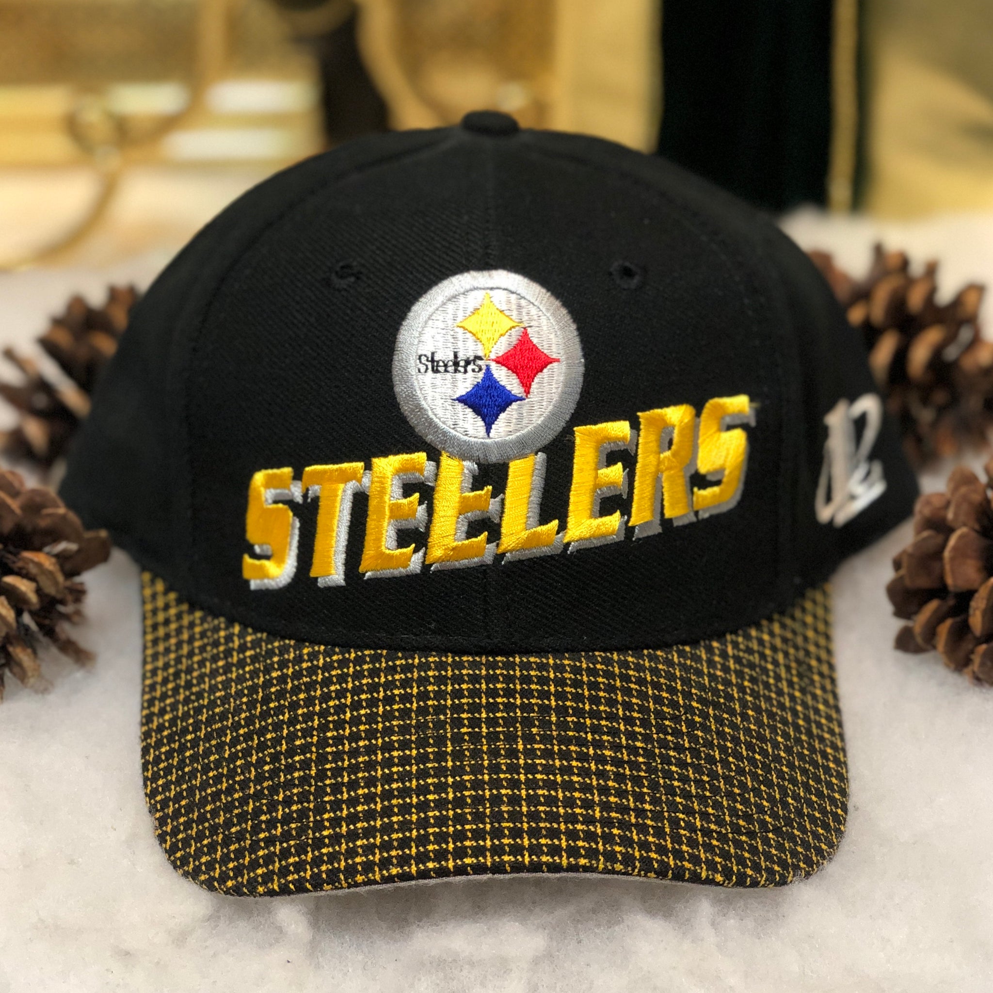 Vintage Deadstock NWOT NFL Pittsburgh Steelers Logo Athletic Wool Strapback Hat