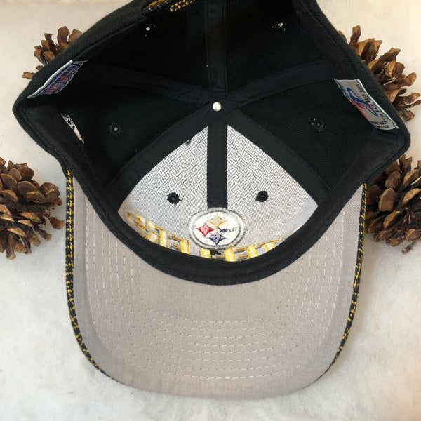 Vintage Deadstock NWOT NFL Pittsburgh Steelers Logo Athletic Wool Strapback Hat