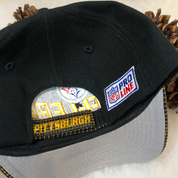 Vintage Deadstock NWOT NFL Pittsburgh Steelers Logo Athletic Wool Strapback Hat