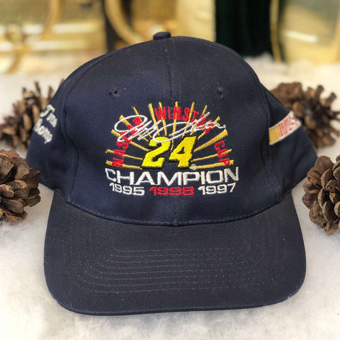 Vintage 1998 NASCAR Jeff Gordon 3x Champ Strapback Hat