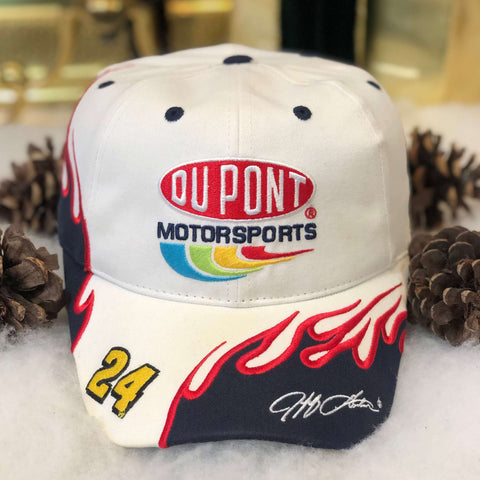 Vintage DuPont Motorsports Jeff Gordon Flames Strapback Hat