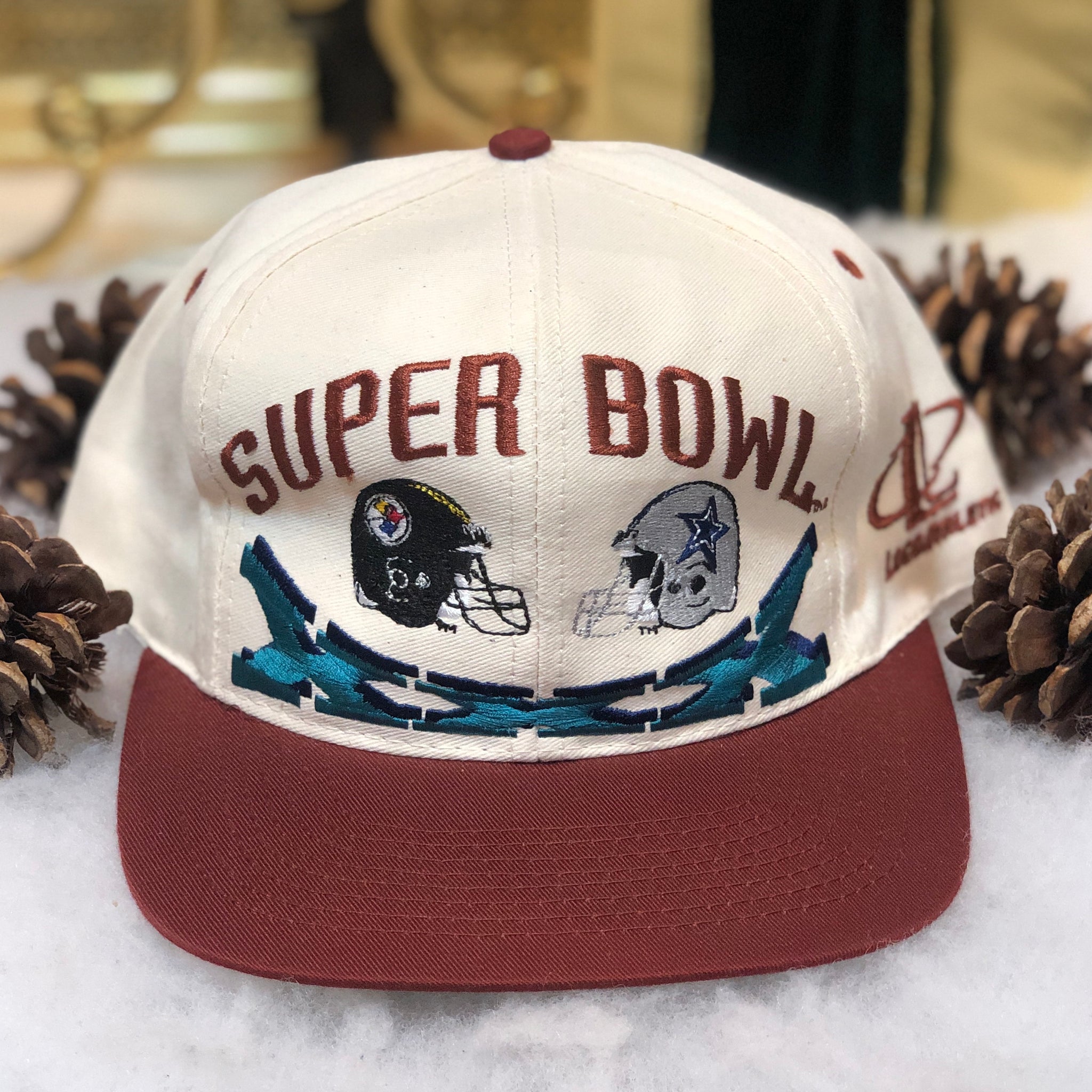 Vintage Deadstock NWOT NFL Super Bowl XXX Pittsburgh Steelers Dallas Cowboys Logo Athletic Twill Snapback Hat