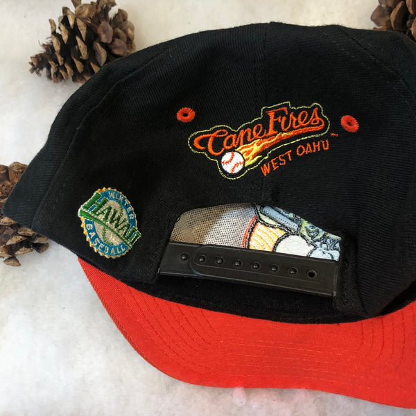 Vintage West Oahu Cane Fires Hawaii Winter Baseball Wool Snapback Hat