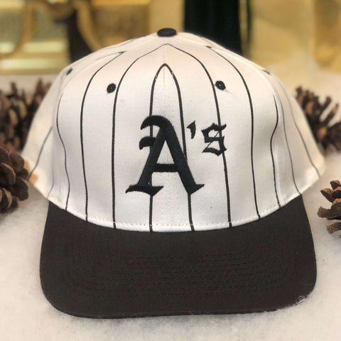 Vintage MLB Oakland Athletics Pinstripe Bootleg Twill Snapback Hat