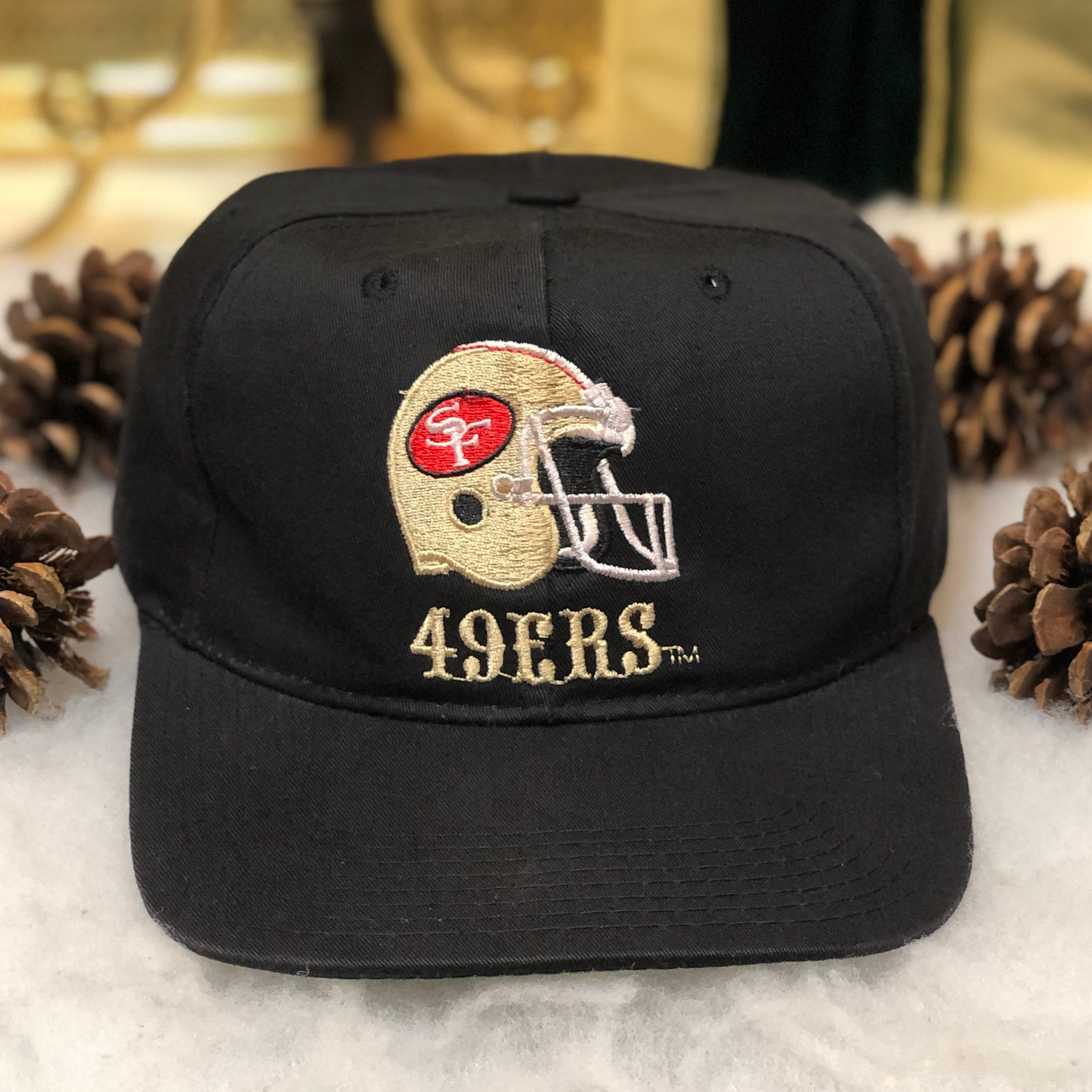 Vintage NFL San Francisco 49ers Helmet AJD Twill Snapback Hat