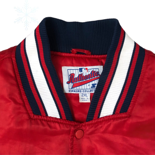 Vintage MLB Cleveland Indians Starter Diamond Collection Satin Jacket (XXL)